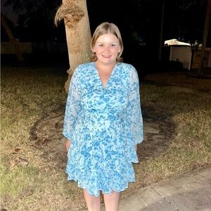 Floral Blue Dress